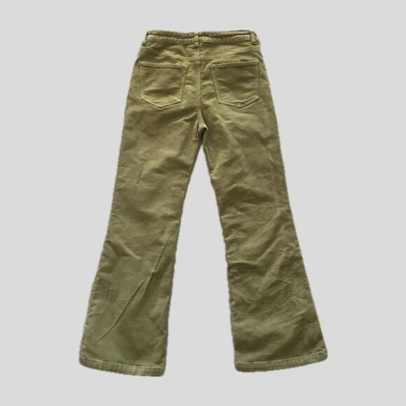 Cotton On Green Corduroy Original Flare Mid Rise Pants Jeans Preppy Academia 8 - Picture 3 of 7